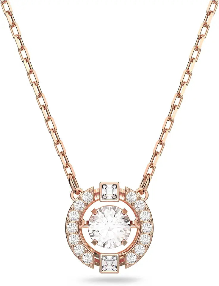 Rose Gold-Tone Crystal Jewelry Piece
