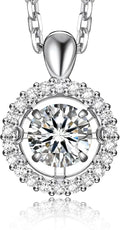 Sterling Silver Moissanite Necklace