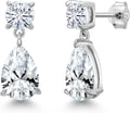 Teardrop Moissanite Drop Earrings