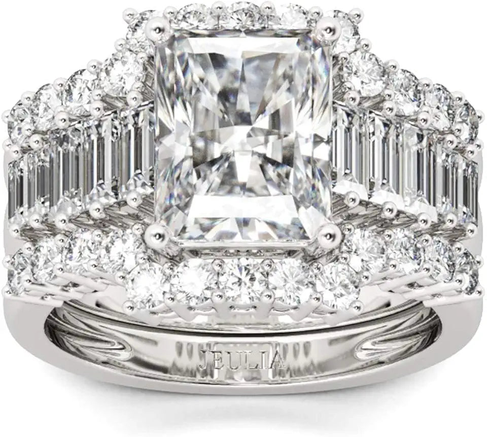 Sterling Silver Cubic Zirconia Engagement Ring