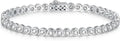 Sterling Silver Moissanite Tennis Bracelet, 3mm