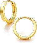 Gold-Tone Square Hoop Huggie Earrings
