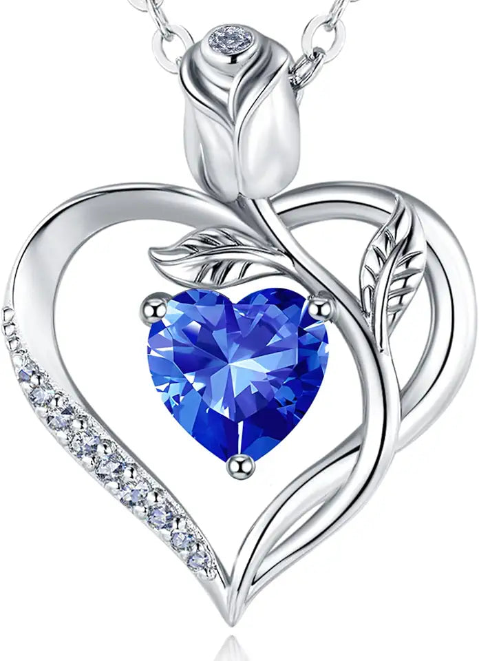 Birthstone Heart Necklace