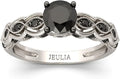 Sterling Silver Round Cubic Zirconia Engagement Ring