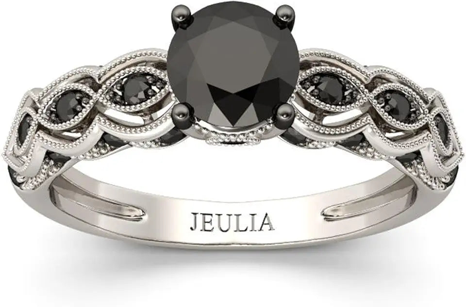 Sterling Silver Round Cubic Zirconia Engagement Ring