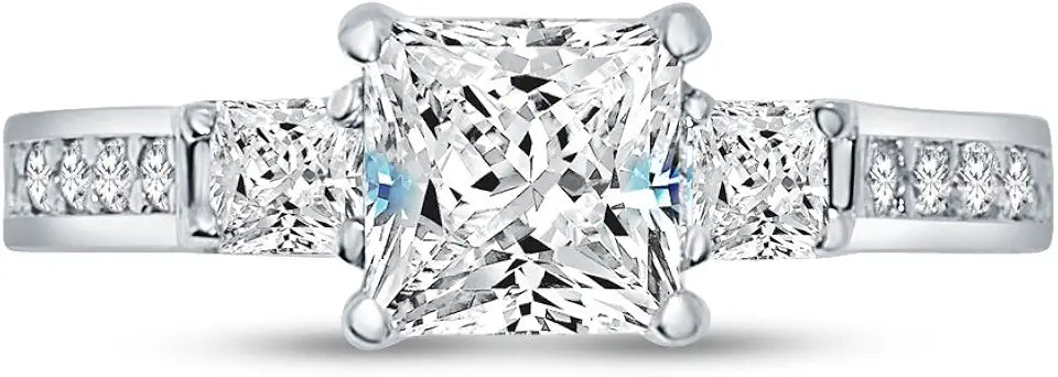 Sterling Silver Cubic Zirconia Solitaire Engagement Ring