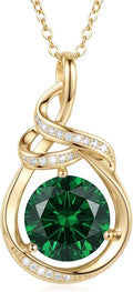 Gold-Tone Teardrop Birthstone Necklace