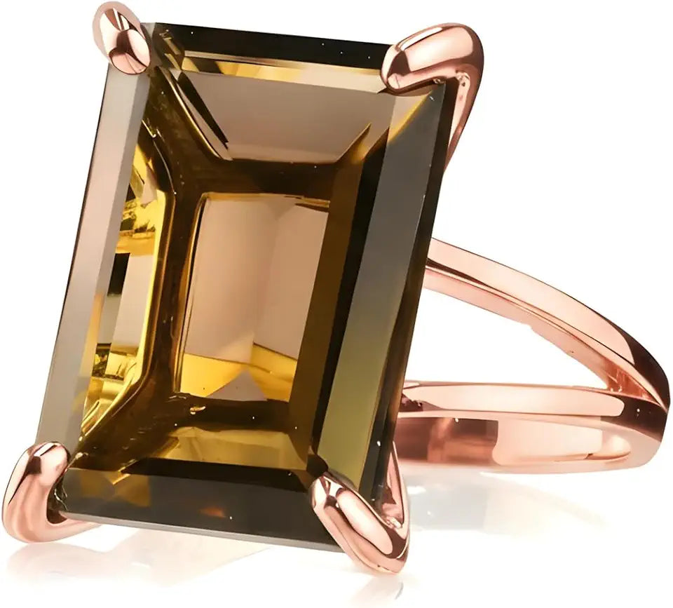 Gold-Tone Birthstone Engagement Ring