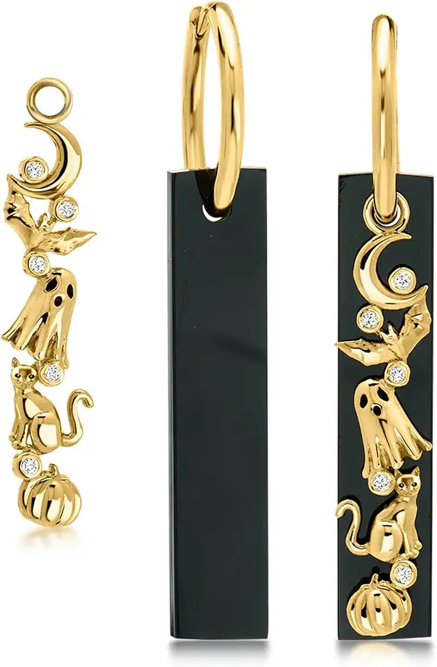 Gold-Tone Topaz Drop Earrings