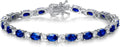 Sterling Silver Birthstone Tennis Bracelet