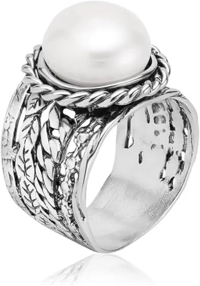 Sterling Silver Pearl Ring