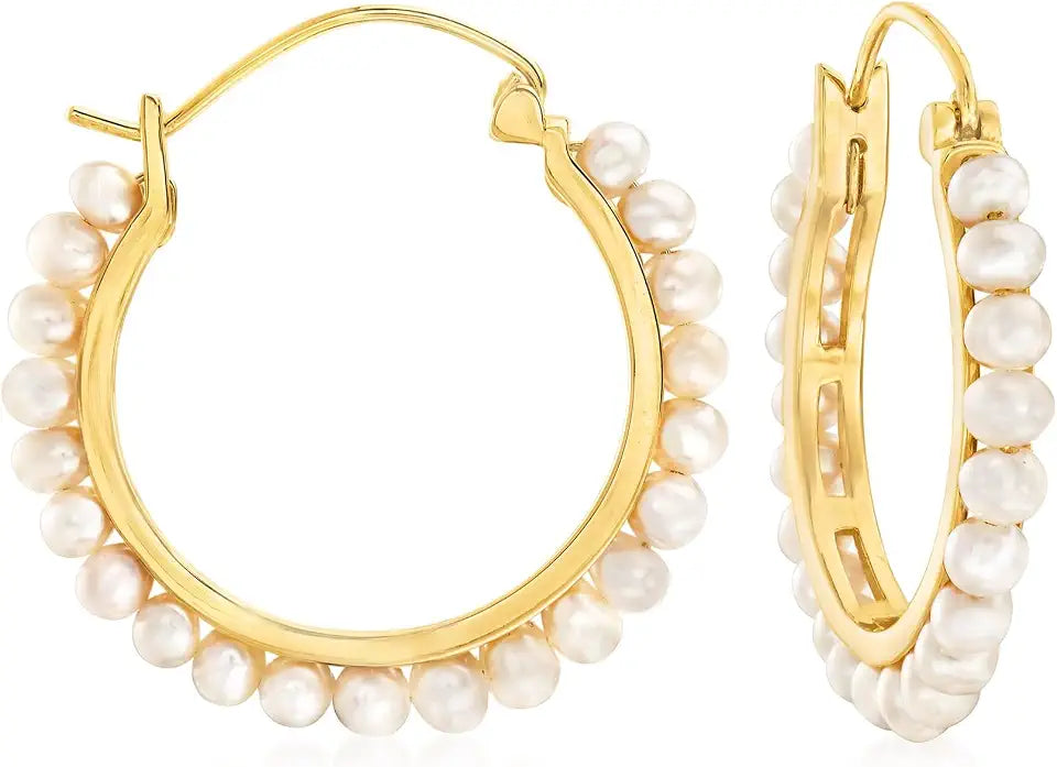 Pearl Hoop Earrings