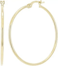 Gold-Tone Round Hoop Earrings