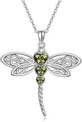 Sterling Silver Crystal Heart Necklace with Birthstone