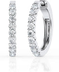 Round Lab-Grown Diamond Hoop Earrings