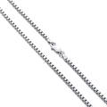 Sterling Silver Square Box Chain Necklace