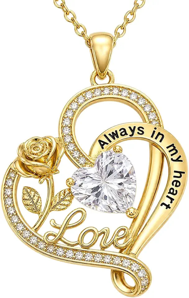 Gold-Tone Heart Necklace