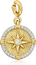 Gold-Tone Compass Charm