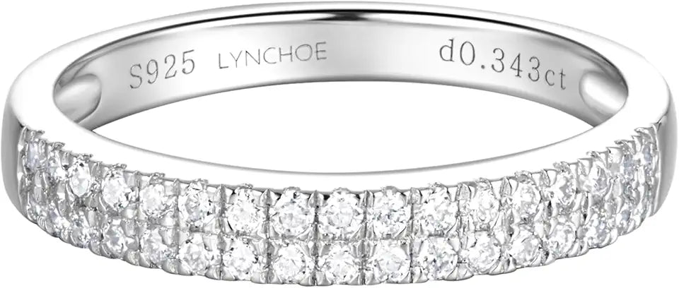 Sterling Silver Lab-Grown Diamond Ring, 3mm