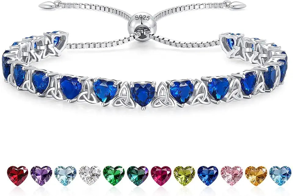 Sterling Silver Birthstone Tennis Bracelet