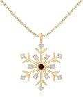 Gold-Tone Moissanite Necklace with Birthstone