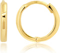 Gold-Tone Hoop Huggie Earrings, 10mm
