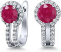 Birthstone Hoop Earrings