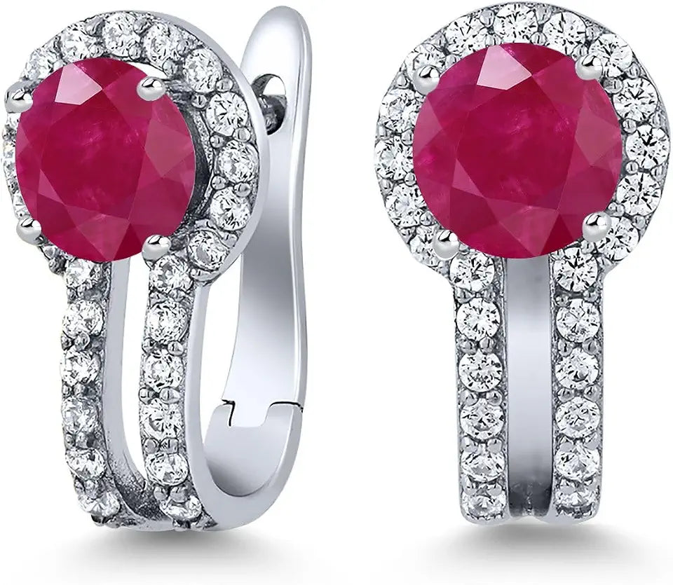 Birthstone Hoop Earrings