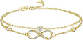 Gold-Tone Heart Infinity Bracelet