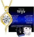 18K Gold-Filled Sterling Silver Moissanite Infinity Necklace