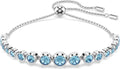 Rhodium-Plated Round Tennis Bracelet