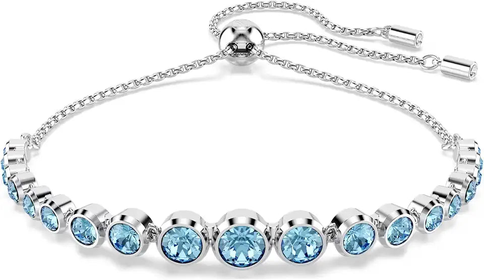 Rhodium-Plated Round Tennis Bracelet