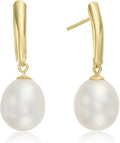 Gold-Tone Freshwater Pearl Drop Earrings
