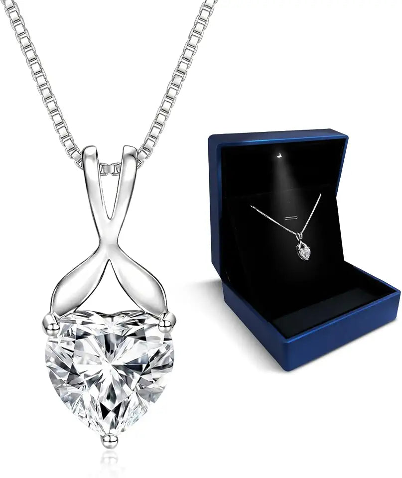 Moissanite Heart Necklace