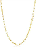 Gold-Tone Paperclip Necklace, 5mm
