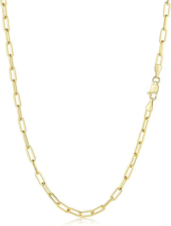 Gold-Tone Paperclip Necklace, 5mm