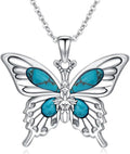 Sterling Silver Turquoise Butterfly Necklace