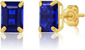 Gold-Tone Stud Solitaire Earrings