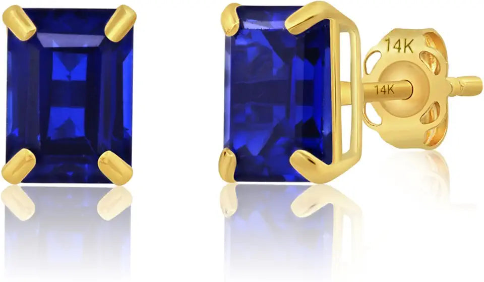 Gold-Tone Stud Solitaire Earrings