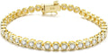 Gold-Plated Sterling Silver Moissanite Tennis Bracelet