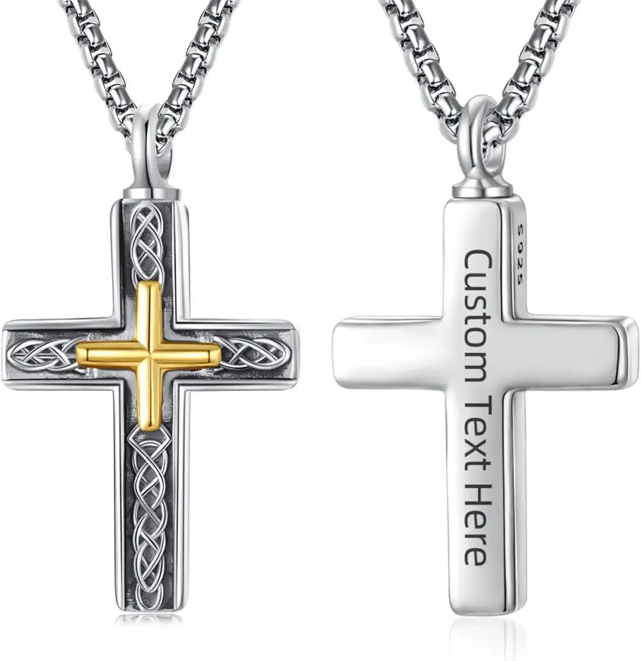 Sterling Silver Cross Memorial Necklace
