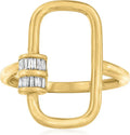 Gold-Tone Oval Ring