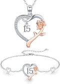 18K Gold-Plated Heart Jewelry Set