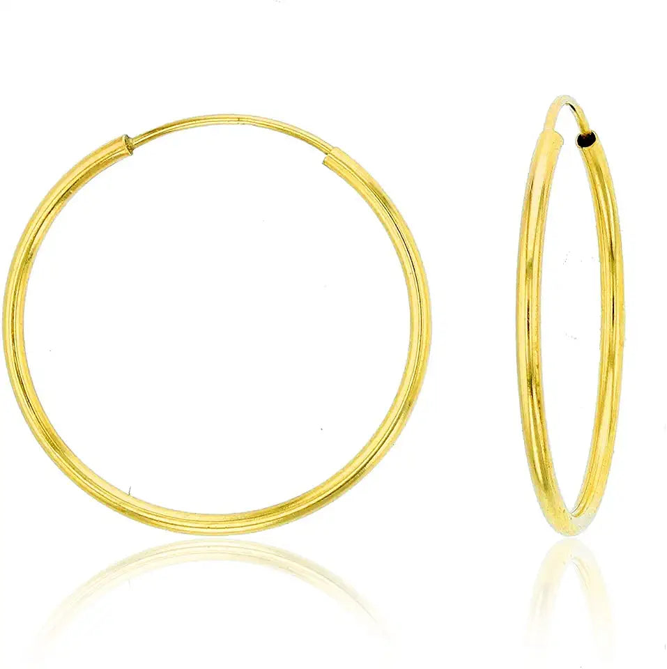Gold-Tone Hoop Earrings, 1mm