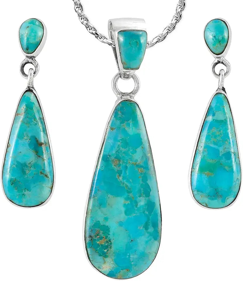 Sterling Silver Turquoise Jewelry Set