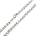 Sterling Silver Moon Necklace, 2mm
