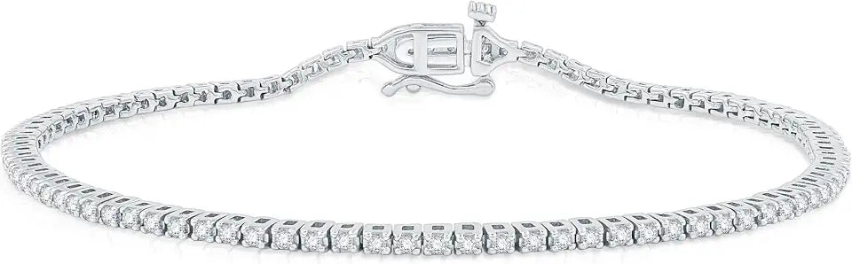 Sterling Silver Lab-Grown Diamond Tennis Bracelet