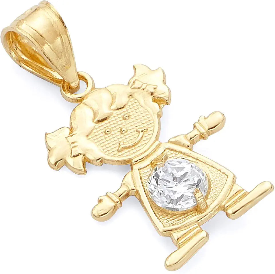 Gold-Tone Cubic Zirconia Pendant