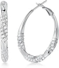 Moissanite Hoop Earrings, 30MM