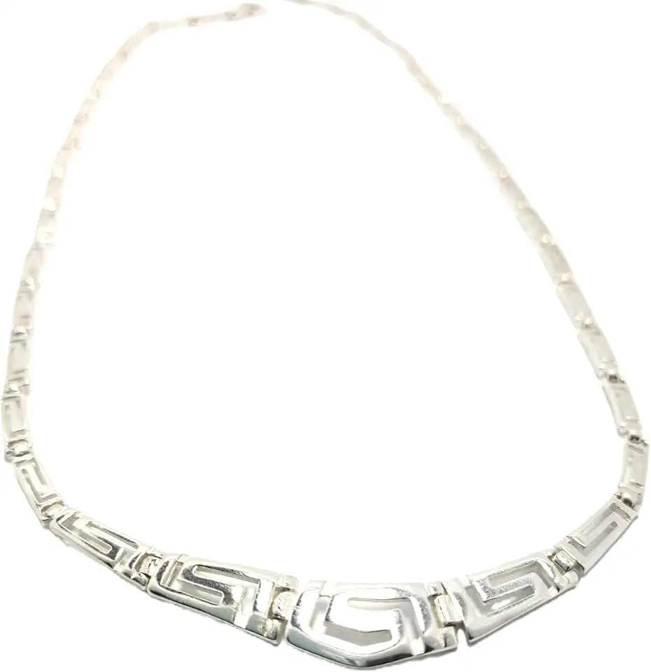 Sterling Silver Infinity Geometric Necklace